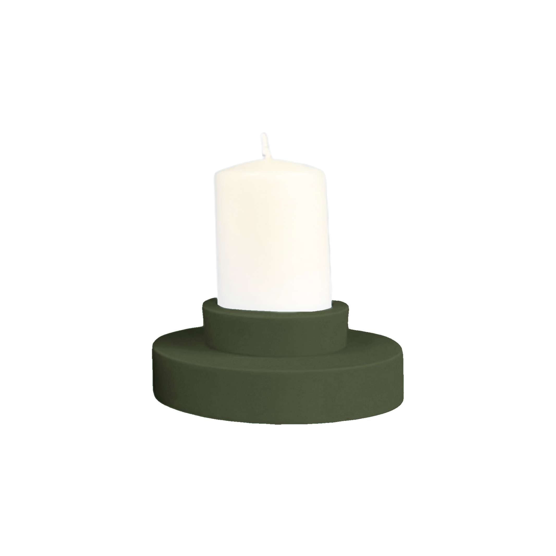 PORTER GREEN – PORTA CANDELA FLIPP-L IN SILICONE - Sage